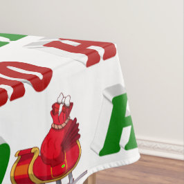 Ho Ho Ho Santa Sleigh Weihnachtstypografie Tischdecke