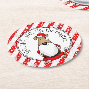 HO HO HO Sehr lustig Weihnachtskostüm Sarcastic Hu Runder Pappuntersetzer