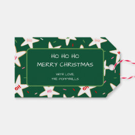 Ho Ho Ho Sternchen-Keks-Weihnachten Geschenkanhänger
