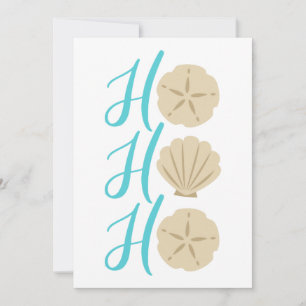Ho Ho Ho Strand Weihnachten Sanddollars und Musche