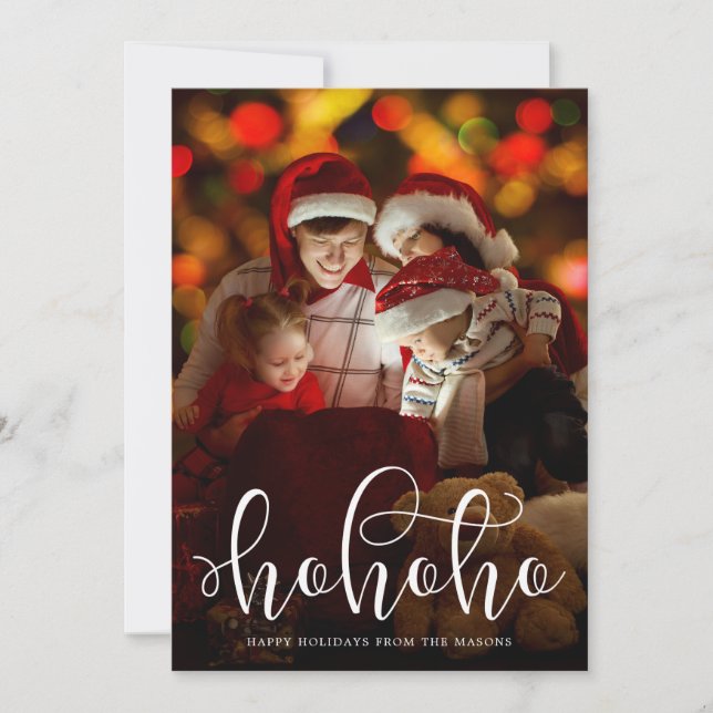 Ho Ho Ho superlay Carte photo de vacances (Devant)