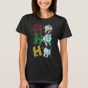 Ho Ho Ho Teeth Santa Dentist Dental Ugly Weihnacht T-Shirt