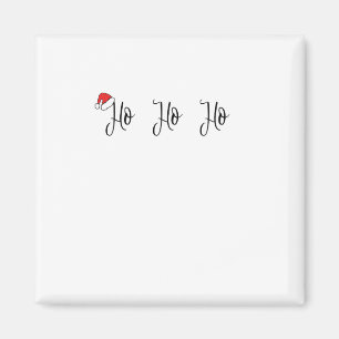 Ho Ho Ho trägt eine rote Weihnachtsmannmütze Magnet