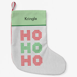 Ho Ho Ho Typografie Weihnachtssüßer Kleiner Weihnachtsstrumpf