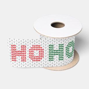 Ho Ho Ho Typografie Weihnachtssüßer Satinband