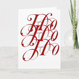 Ho ho ho typografische Weihnachtskarte Feiertagskarte