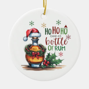 Ho Ho Ho Und Eine Flasche Rum Schmuck Keramik Ornament