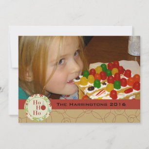 Ho Ho Ho Vacances Customisées Carte photo de vacan