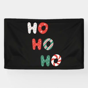 Ho Ho Ho Weihnachten 2,5x4 Vinyl Banner