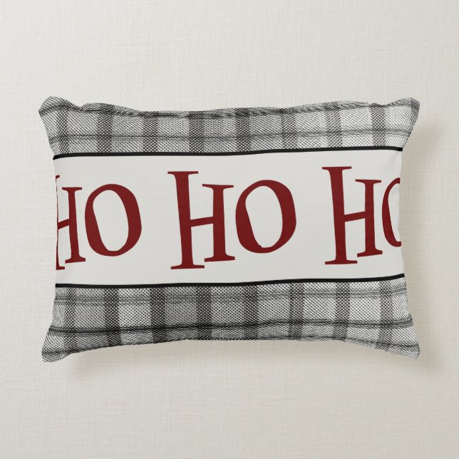 HO HO HO Weihnachten! Dekokissen (Vorderseite)