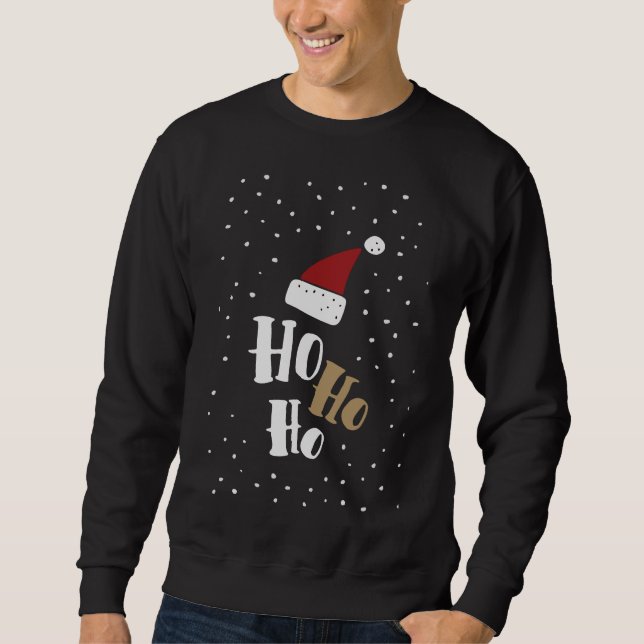 Ho Ho Ho, Weihnachten des Jahrgangs Sweatshirt (Vorderseite)