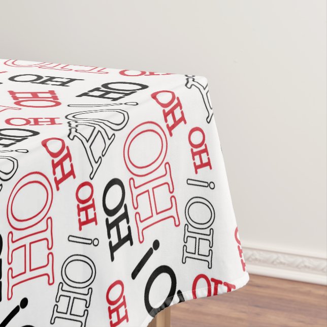 Ho Ho Ho Weihnachten Moderne Typografie Muster Tischdecke (Beispiel)