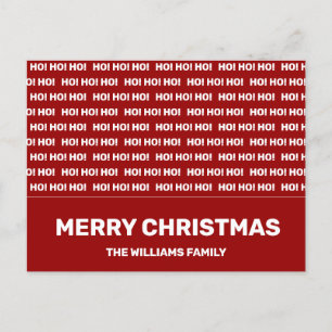 Ho Ho Ho Weihnachten Rote weiße Typografie Minimal