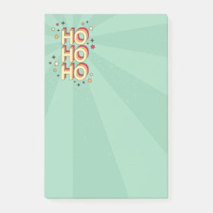 Ho ho ho Weihnachts-Sterne im Retro-Design Post-it Klebezettel