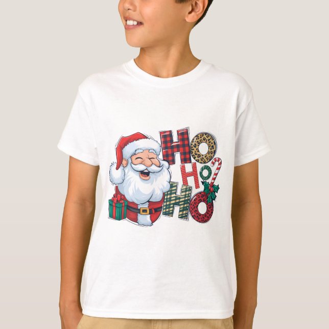 Ho Ho Ho Weihnachtsdesign - Feierlicher Feiertag T-Shirt (Vorderseite)
