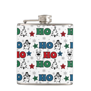 Ho-Ho-Ho Weihnachtsdesign Flachmann