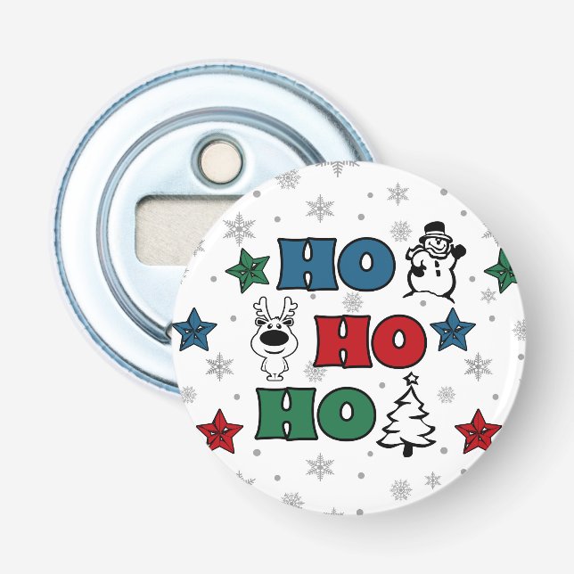 Ho-Ho-Ho Weihnachtsdesign Flaschenöffner (Vorderseite)