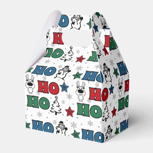 Ho-Ho-Ho Weihnachtsdesign Geschenkschachtel (Rückseite)