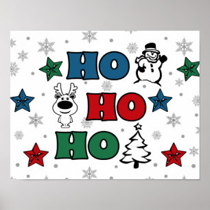 Ho-Ho-Ho Weihnachtsdesign Poster