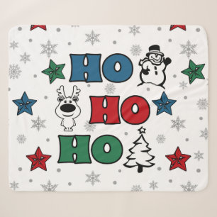 Ho-Ho-Ho Weihnachtsdesign Sherpadecke
