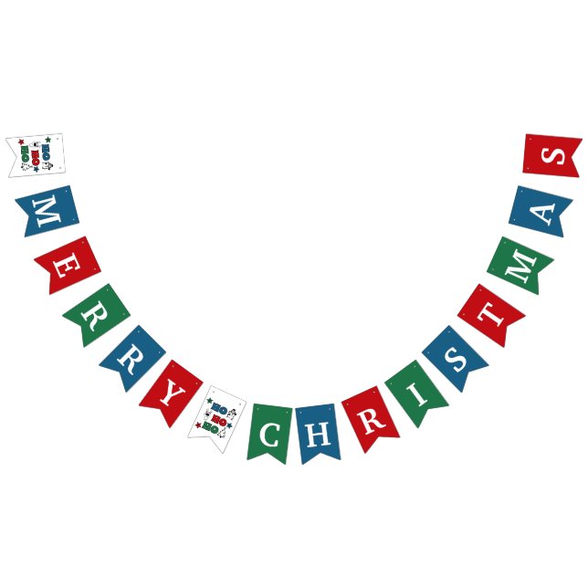 Ho-Ho-Ho Weihnachtsdesign Wimpelkette (Alle)