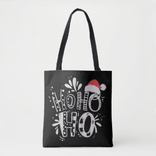 HO HO HO Weihnachtsfamilie Santa Hut Urlaub Tasche