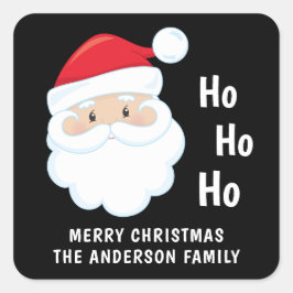 Ho Ho Ho Weihnachtsfest Personalisiert Quadratischer Aufkleber