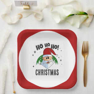 Ho Ho Ho Weihnachtsfest Weihnachtsfest Pappteller