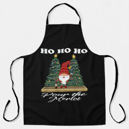 Ho Ho Ho Weihnachtsgnome Pour the Merlot Schürze