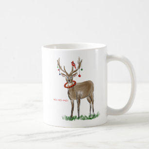 Ho-Ho-Ho Weihnachtshirsch-Tasse Kaffeetasse