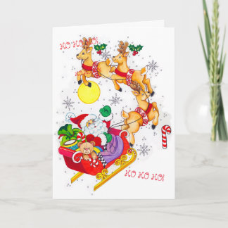 Ho! Ho! Ho! Weihnachtskarte Einladung