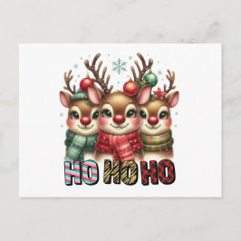 Ho Ho Ho Weihnachtskarte Postkarte