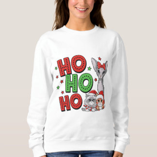 Ho Ho Ho Weihnachtskatzen Sweatshirt