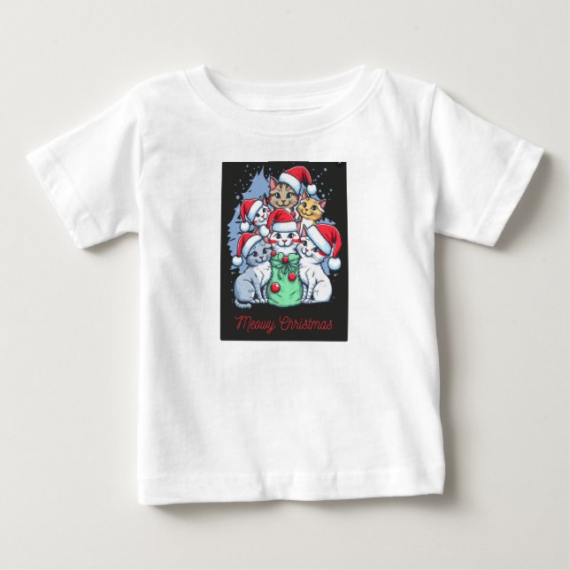 "Ho Ho Ho! Weihnachtsmann im Stil verbreiten" Baby T-shirt (Vorderseite)
