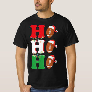 Ho Ho Ho Weihnachtsmannmütze American Football Spa T-Shirt