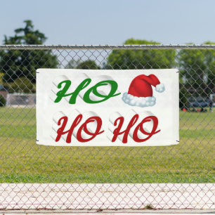 Ho Ho Ho Weihnachtsmannmütze Weihnachtsgrün Banner