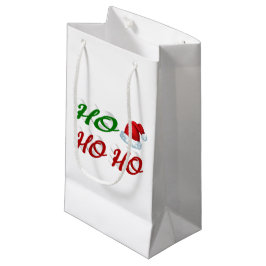 Ho Ho Ho Weihnachtsmannmütze Weihnachtsgrün Kleine Geschenktüte