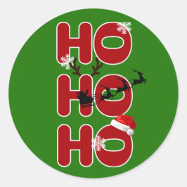 Ho Ho Ho Weihnachtssticker Runder Aufkleber
