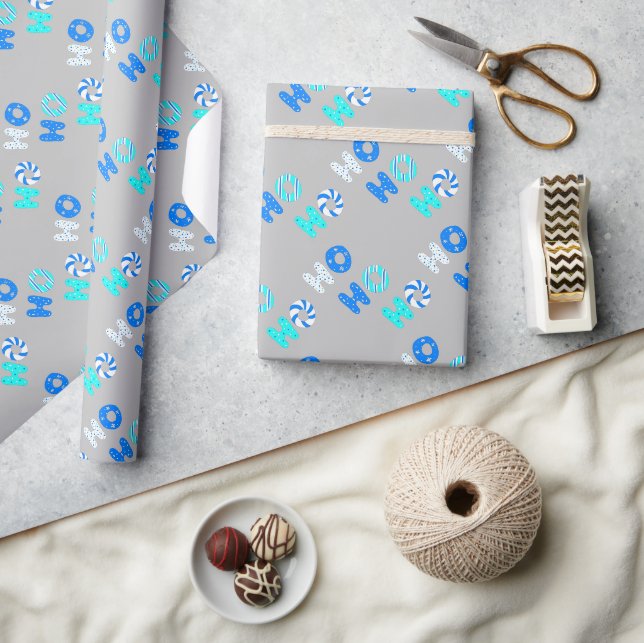 "Ho Ho Ho" Weihnachtsthema Geschenkpapier (Kunsthandwerk)
