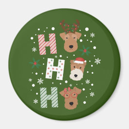 Ho Ho Ho Welsh Terrier Frohe Weihnachten Magnet