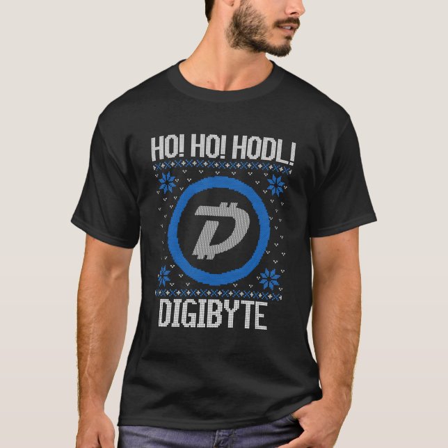 Ho Ho Hodl Digibyte Fun Digibyte CryptoCurrency Ge T-Shirt (Vorderseite)