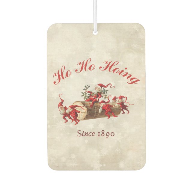 Ho Ho Hoing seit 1890 Weihnachtsgrüße Autolufterfrischer (Vorderseite)