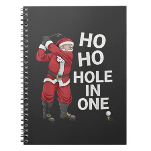 Ho Ho Hole-in-One Lustiger Golf-Weihnachten Notizblock
