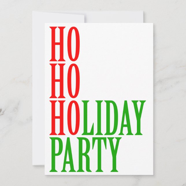Ho Ho Holiday Party Weihnachten Party (Vorderseite)