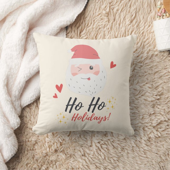Ho Ho Holidays Santa Face Kissen (Decke)