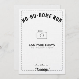 Ho-Ho-Home Run Raccoon Holiday Card (White Back) Einladung