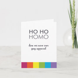 Ho Ho Homo / Don We now Our Gay Bekleidung Karte