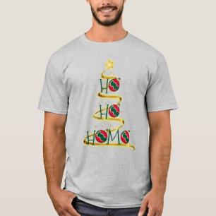 "Ho ho homo" Homo-Weihnachtsbaum mit lustigen Orna T-Shirt