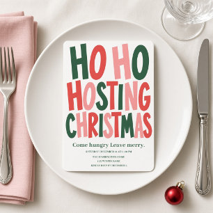 Ho Ho Hosting Weihnachts-Colorful Dinner Party Einladung