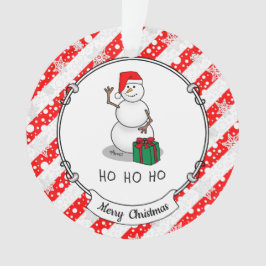 Ho Ho Joyeux Noël Père Noël mignonne Snowman